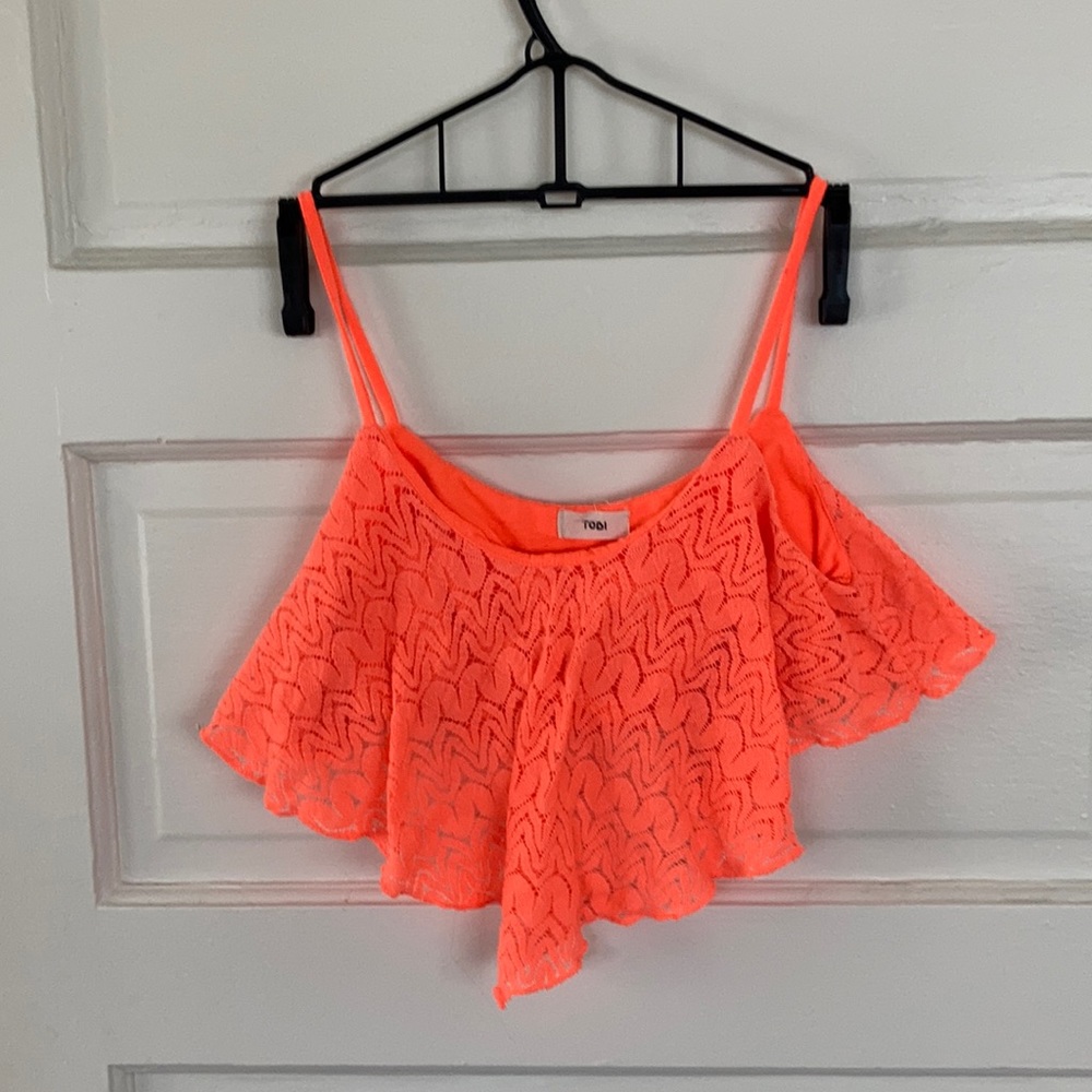 Tobi Orange crop top size small